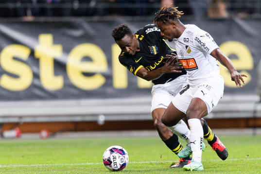 AIKs Erick Otieno Ouma och Häckens Ibrahim Sadiq