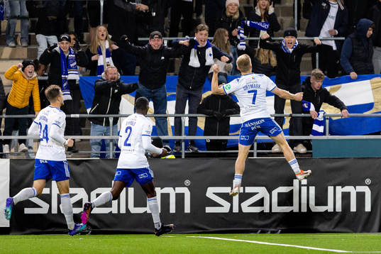 IFK Norrköpings Jacob Ortmark jublar