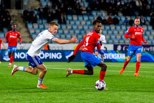 IFK Norrköpings Jacob Ortmark och Helsingborgs Taha Ali