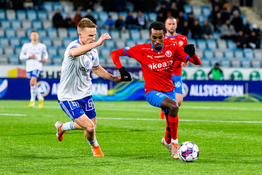 IFK Norrköpings Jacob Ortmark och Helsingborgs Taha Ali