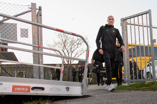 Elfsborgs Sebastian Holmen före fotbollsmatchen i