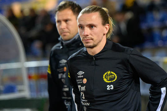 Elfsborgs Niklas Hult före fotbollsmatchen i Allsvenskan