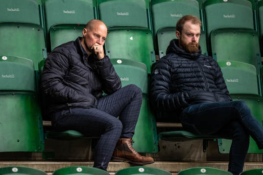 Sportchef Chris Abbott och Peter Ekholm