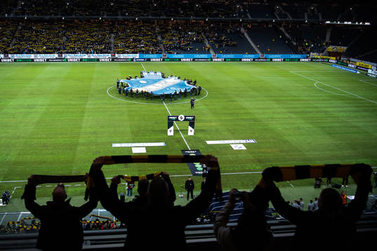 Interiör vy av Friends Arena