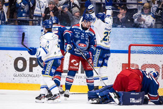 Leksands Mikael Ruohomaa jubel