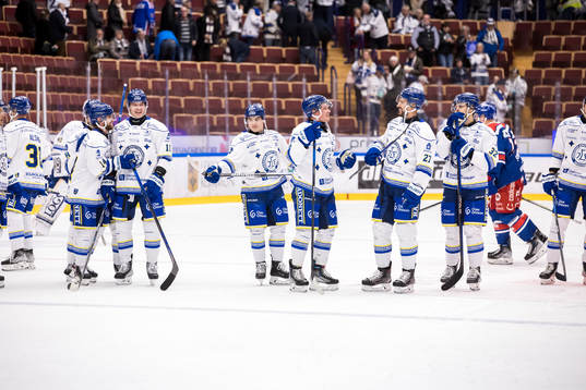 Leksands spelarna jublar