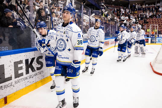 Leksands spelarna jublar