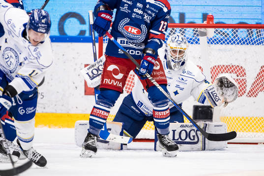 Leksands målvakt Mantas Armalis och Oskarshamns Jiri