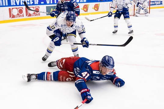 Leksands Kalle Östman och Oskarshamns Johan Johnsson