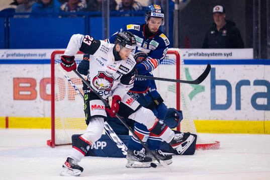 Malmö Redhawks Christoffer Forsberg och Växjös Hardy