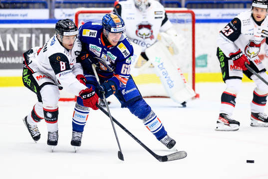 Malmö Redhawks Johan Olofsson och Växjös Erik Josefsson