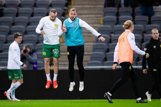Hammarbys Veton Berisha och Darijan Bojanic