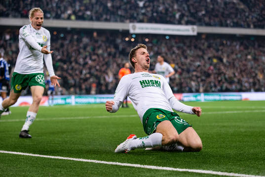 Hammarbys Joel Nilsson jublar