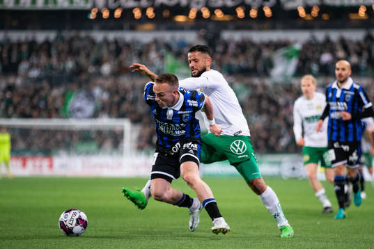 Sirius Aron Bjarnason och Hammarbys Mohanad Jeahze