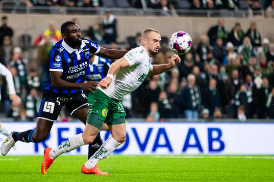 Sirius Patrick Nwadike och Hammarbys Veton Berisha