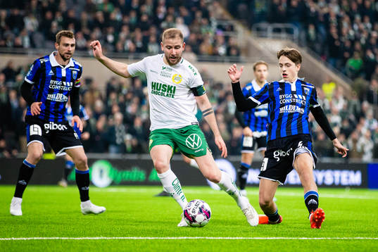 Hammarbys Darijan Bojanic och Sirius Adam Wikman