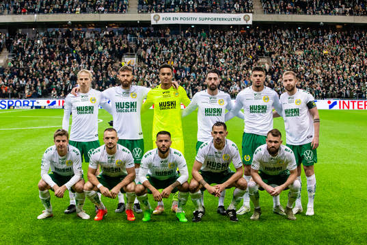 Hammarbys startelva med Gustav Ludwigson, Simon Sandberg,