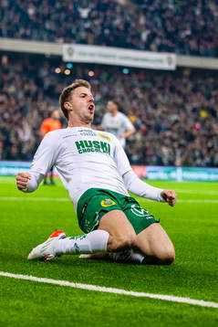 Hammarbys Joel Nilsson jublar