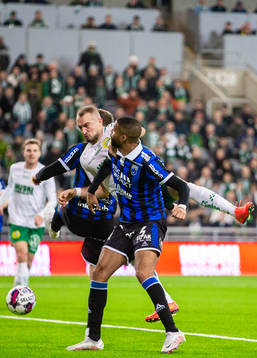 Hammarbys Veton Berisha och Sirius Kristopher Da Graca