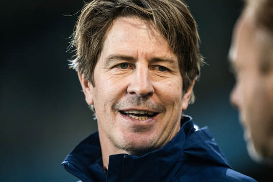 Djurgårdens tränare Thomas Lagerlöf fotbollsmatchen i