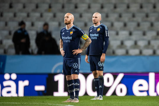 Djurgårdens Magnus Eriksson och Marcus Danielson deppar