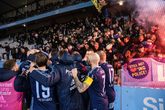 Djurgårdens spelare jublar