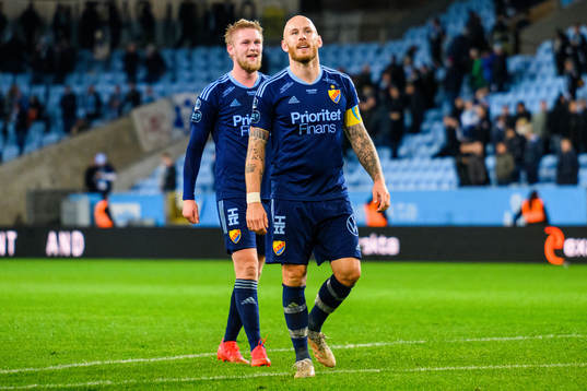Djurgårdens Kalle Holmberg och Magnus Eriksson