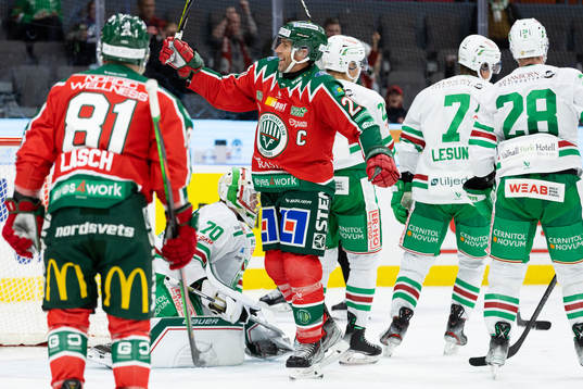 Frölundas Joel Lundqvist jublar