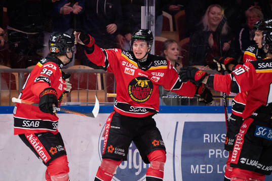 Luleås Oscar Engsund och Jonas Berglund jublar