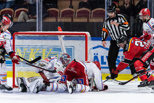 Timrås målvakt David Rautio, Tim Erixon och Luleås