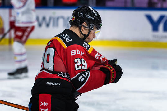 Luleås Erik Gustafsson jublar