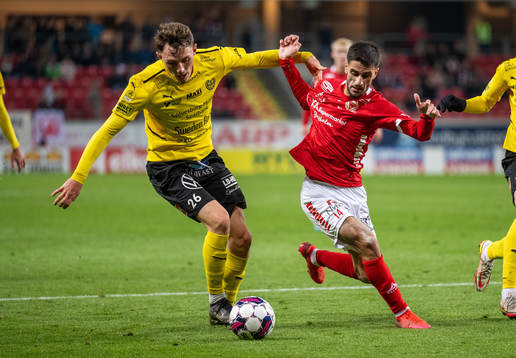 Mjällbys Noah Persson och Kalmars Noah Shamoun
