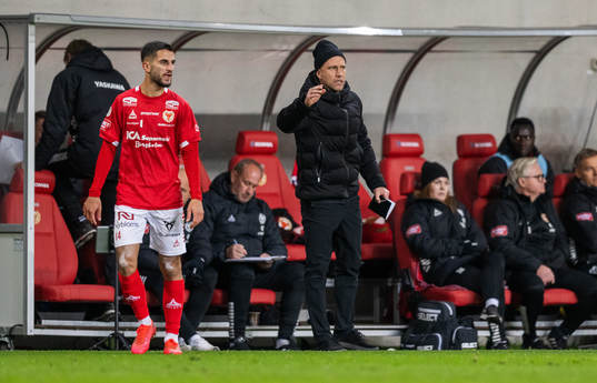 Kalmars Noah Shamoun och tränare Henrik Rydström