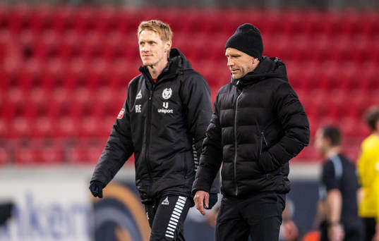 Kalmars assisterande tränare Rasmus Elm och tränare