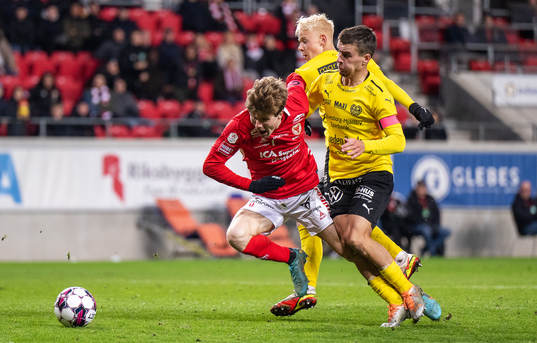 Kalmars Oliver Berg och Mjällbys Jesper Gustavsson