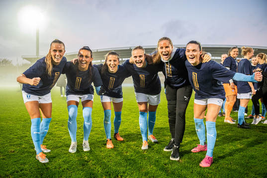 Malmö FFs Elin Björklund, Malin Gunnarsson, Lovisa