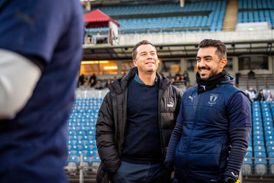 Malmö FFs sportdirektör Daniel Andersson och assisterande