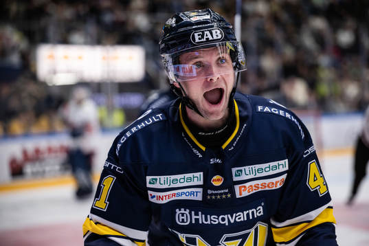 HV71s Chad Billins jublar