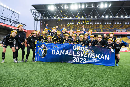 Växjös spelare jublar