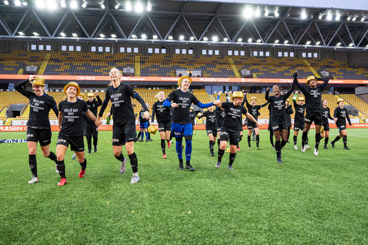 Växjös spelare jublar