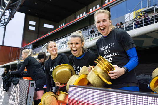 Växjös spelare jublar
