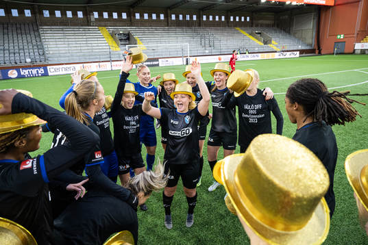 Växjös spelare jublar