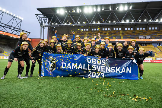 Växjös spelare jublar