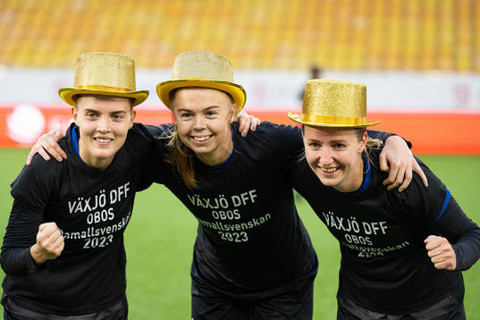 Växjös spelare jublar