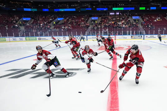 Örebros Filip Berglund och Malmö Redhawks Joakim Ryan