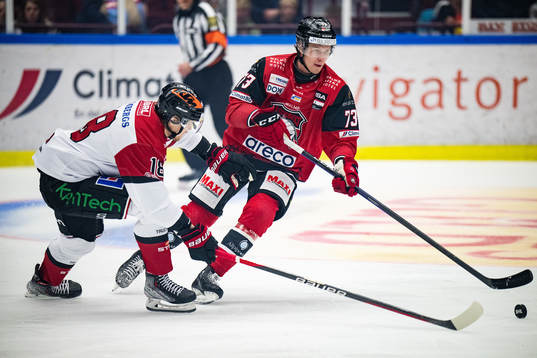 Örebros Rodrigo Abols och Malmö Redhawks Adam Ollas
