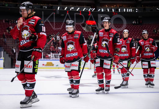 Malmö Redhawks Marcus Sylvegård, Johan Olofsson och