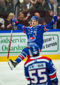 Oskarshamns Patrik Karlkvist jublar