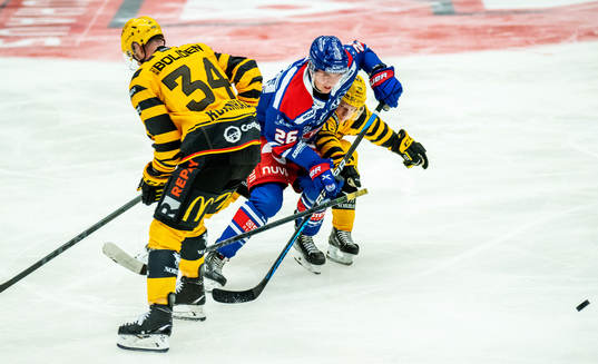 Skellefteås Tom Kühnhackl och Elias Stenman samt