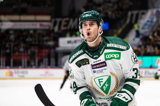 Färjestads Michael Lindqvist jublar